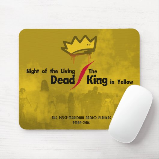 Living Dead/King in Gele mousepad met kroon Muismat (Met muis)