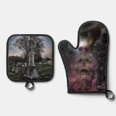 Living Dead ovenhandschoen/pothouder Ovenwant & Pannenlap Set