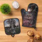 Living Dead ovenhandschoen/pothouder Ovenwant & Pannenlap Set (Top down)