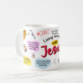 Living Each Day with Jesus Mug Koffiemok (Voorkant links)