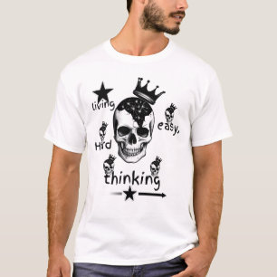 Living Easy Thinking Hard Trendy Mannen T-shirt