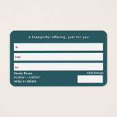 Living Field | Mandala Visitekaartje (Achterkant)