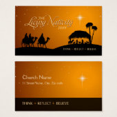 Living Geboorte Kerstcadeau label Visitekaartje (Voorkant /achterkant)