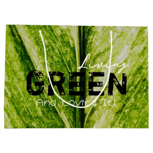 Living Green Eco Friendly Large Gift Bag Groot Cadeauzakje (Achterkant)