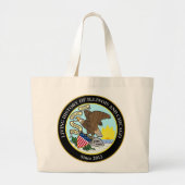Living History of Illinois en Chicago® Group Grote Tote Bag (Voorkant)