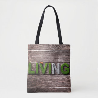 Living Home Hout Board Plank Sleutel Ladybird Lady Tote Bag