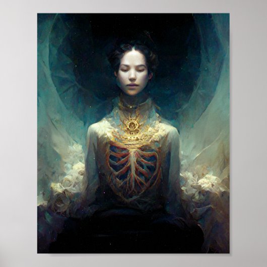 Living Husk Dark Fantasy Sci-Fi Art Poster (Voorkant)