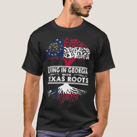 Living in Georgia with Texas Roots T-shirt (Voorkant)