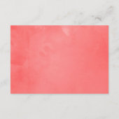 Living Koraal Vrijgezellenfeest Display Shower Informatiekaartje (Achterkant)