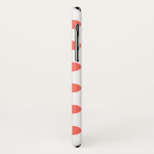 Living koraalpolka-punten op wit Case-Mate iPhone case (Achterkant/links)