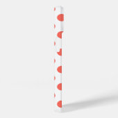 Living koraalpolka-punten op wit Case-Mate iPhone case (Achterkant / Rechts)