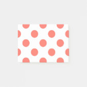 Living koraalpolka-punten op wit post-it® notes (Voorkant)