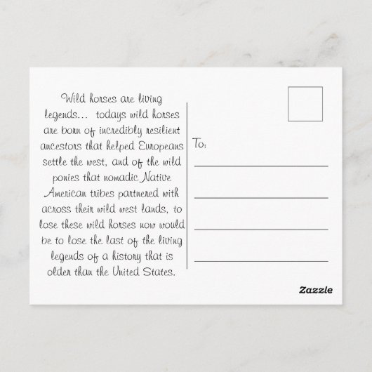 Living Legend of the West - Briefkaart (Achterkant)