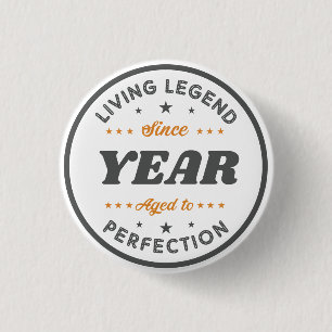 Living Legend Verjaardagscadeau   Gepersonaliseerd Ronde Button 3,2 Cm