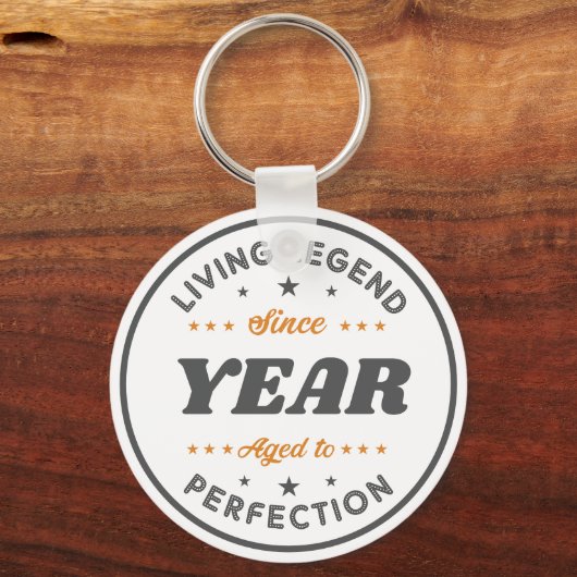 Living Legend Verjaardagscadeau | Gepersonaliseerd Sleutelhanger (Voorkant)