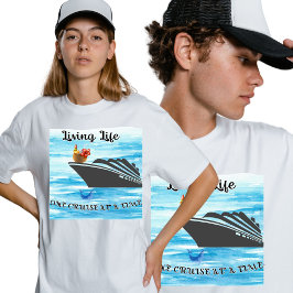 Living Life één cruise per keer - zomervakantie T-shirt