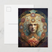 Living Mandala Visionary Art Briefkaart (Voorkant / Achterkant)