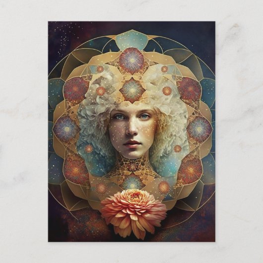 Living Mandala Visionary Art Briefkaart (Voorkant)