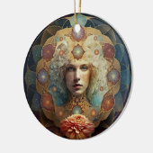 Living Mandala Visionary Art Keramisch Ornament (Links)