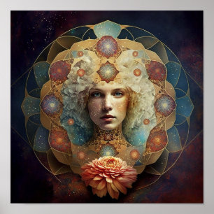 Living Mandala Visionary Art Poster