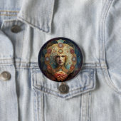 Living Mandala Visionary Art Ronde Button 7,6 Cm (In situ)