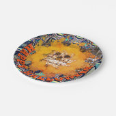 Living Metal Happy Halloween Scull Flame Papieren Bordje (Gekanteld)