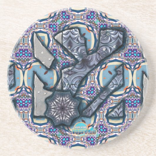 Living Metal No 2 van Alexandra Cook o.b.a. Linand Zandsteen Onderzetter (Voorkant)