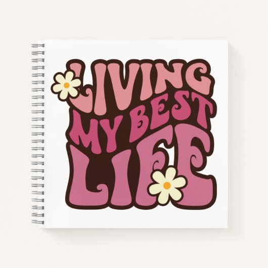 Living My Best Life Daisy Journal Notitieboek (Voorkant)