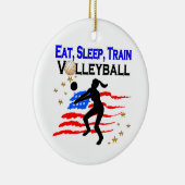 LIVING MY VOLLEYBAL DREAM DESIGN KERAMISCH ORNAMENT (Rechts)