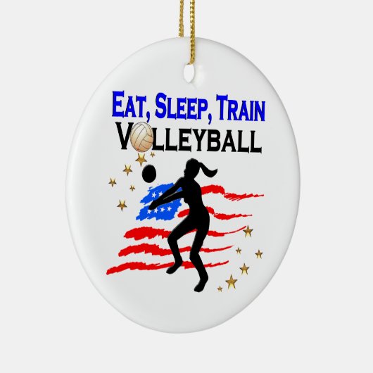 LIVING MY VOLLEYBAL DREAM DESIGN KERAMISCH ORNAMENT (Rechts)