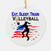 LIVING MY VOLLEYBAL DREAM DESIGN KERAMISCH ORNAMENT (Voorkant)