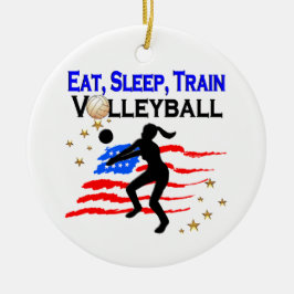 LIVING MY VOLLEYBAL DREAM DESIGN KERAMISCH ORNAMENT