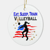 LIVING MY VOLLEYBAL DREAM DESIGN KERAMISCH ORNAMENT (Links)