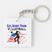 LIVING MY VOLLEYBAL DREAM DESIGN SLEUTELHANGER (Achterkant)