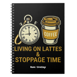 Living on Lattes & Stoppage Time Funny Soccer Mom Notitieboek