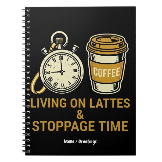 Living on Lattes & Stoppage Time Funny Soccer Mom Notitieboek (Voorkant)
