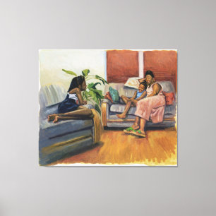 Living Room Lounge 2000 Canvas Afdruk