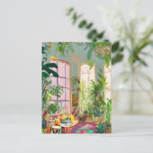 Living Room Oerwoud Room AI Briefkaart (Staand voorkant)