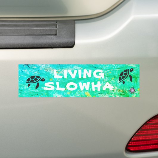 Living Slowha Bumpersticker (Op auto)