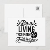 Living Testimony Bible Quote Christian Motivation Feestdagenkaart (Voorkant / Achterkant)