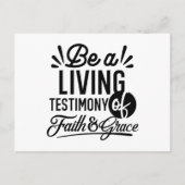 Living Testimony Bible Quote Christian Motivation Feestdagenkaart (Voorkant)