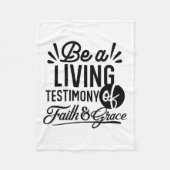 Living Testimony Bible Quote Christian Motivation Fleece Deken (Voorkant)