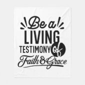 Living Testimony Bible Quote Christian Motivation Fleece Deken (Voorkant)