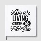 Living Testimony Bible Quote Christian Motivation Gastenboek (Voorkant)
