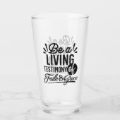 Living Testimony Bible Quote Christian Motivation Glas (Achterkant)
