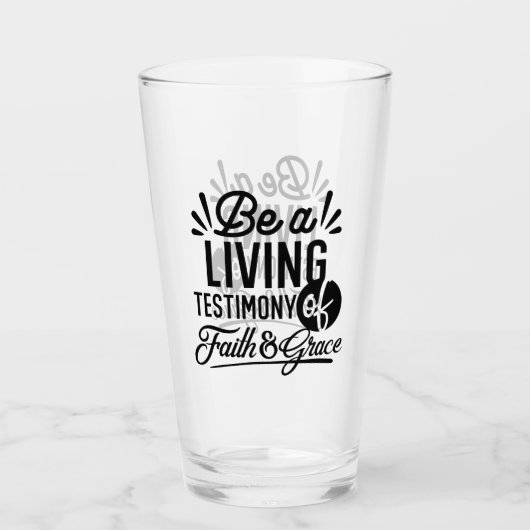 Living Testimony Bible Quote Christian Motivation Glas (Voorkant)