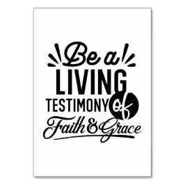 Living Testimony Bible Quote Christian Motivation Kaart