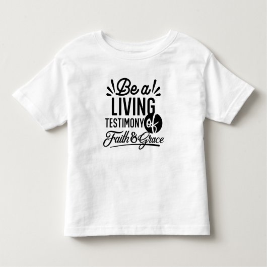 Living Testimony Bible Quote Christian Motivation Kinder Shirts (Voorkant)