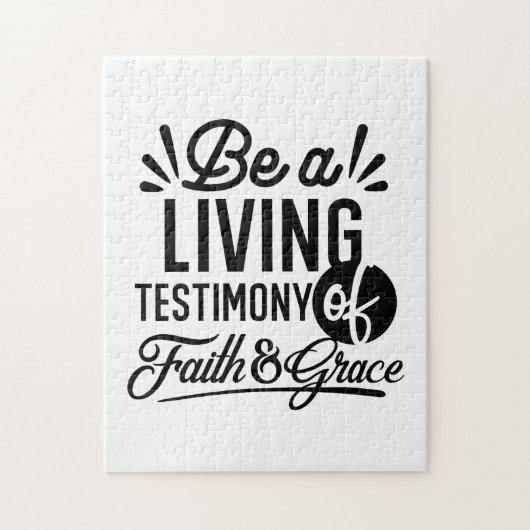 Living Testimony Bible Quote Christian Motivation Legpuzzel (Verticaal)