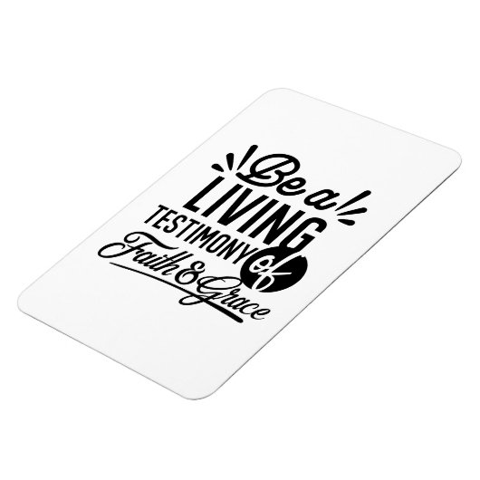 Living Testimony Bible Quote Christian Motivation Magneet (Linkerzijde)